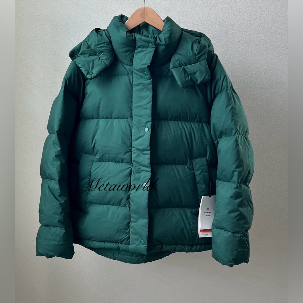Lululemon Wunder Puff Jacket 600 Fill Down Everglade Green